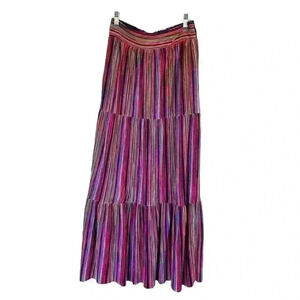 Evereve Allison‎ Joy Multi Color Sabrina Tiered Maxi Skirt Size Small